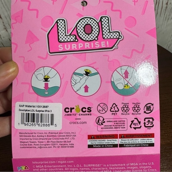 LOL Surprise Crocs Jibbitz Charms 5 piece Set - Multicolor - Picture 3 of 11